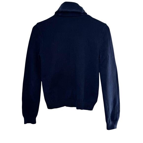 Lauren Ralph Lauren Navy Blue Sweater Size Petite Small Gold Nautical Coastal - Picture 2 of 6